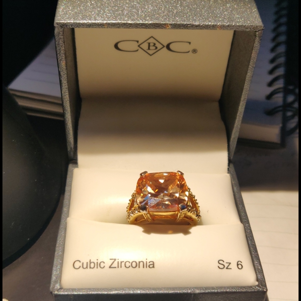💍Large Light Brown Stone Ring